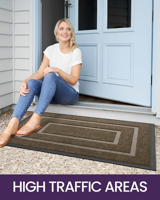 Heavy-Duty Indoor Outdoor Doormat – Waterproof, Non-Slip & Dirt-Resistant Entry Mat