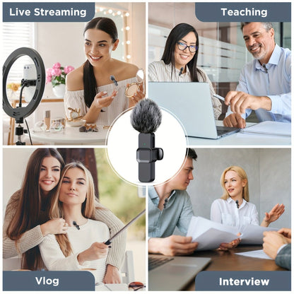 Wireless Lavalier Microphone for Smartphone & Laptop – Clip-On Mic for Vlogging, Streaming & Interviews