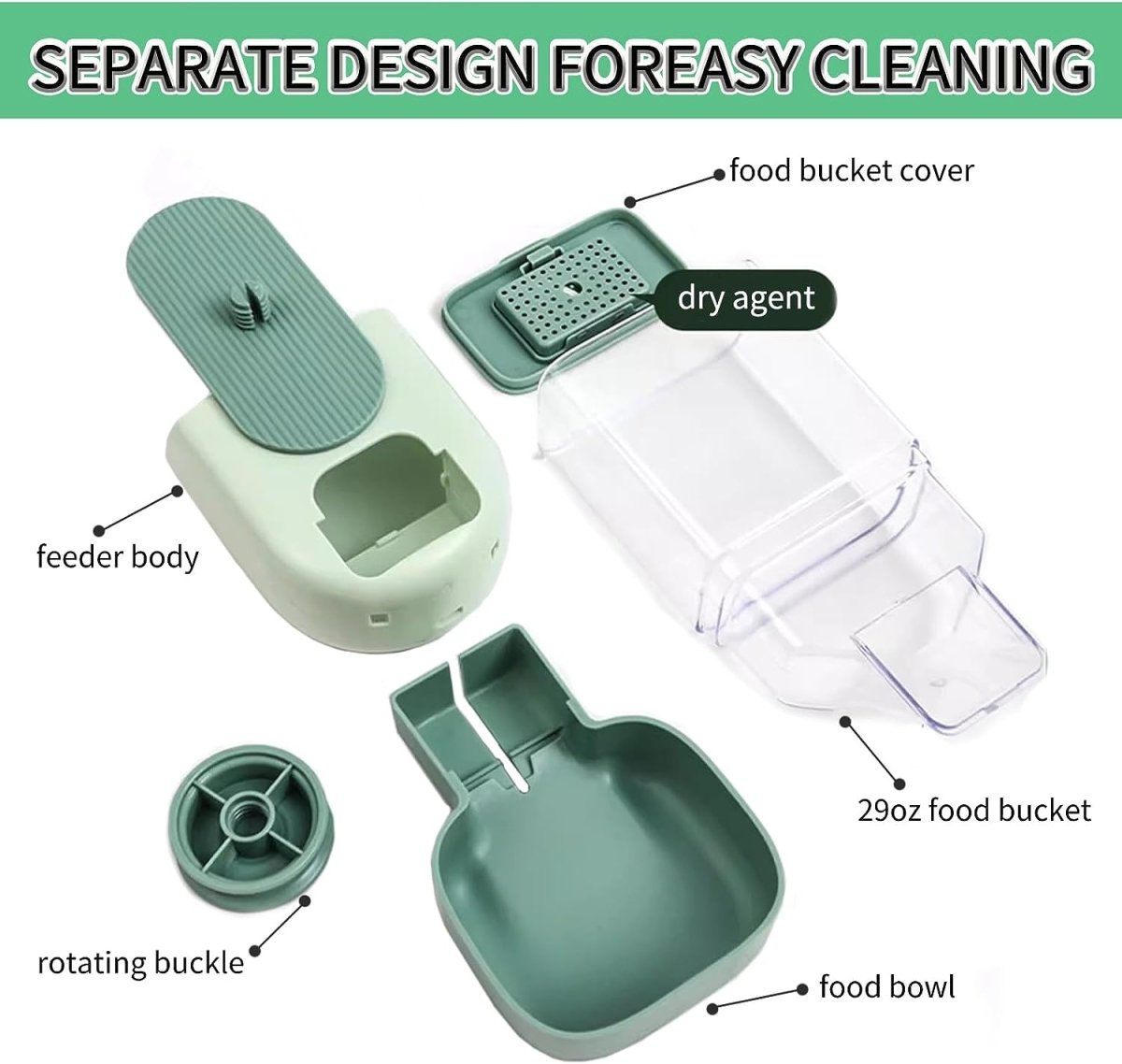 BunnyMate Automatic Rabbit Food & Water Dispenser Set – Cage Mountable Feeder for Small Pets