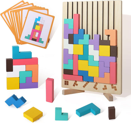 Montessori Wooden Tetris – Learning & Fun Educational Toy