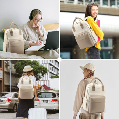 Women’s Waterproof Laptop Backpack with USB Charging – Stylish 17-Inch Work, School & Travel Bag