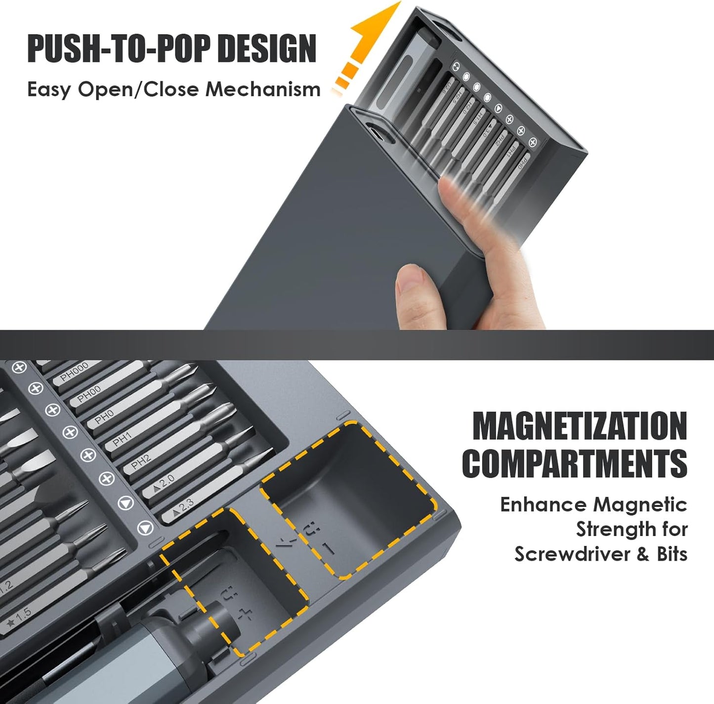 ProFix 68-in-1 Electric Precision Screwdriver Set – Rechargeable Repair Kit for Electronics & DIY