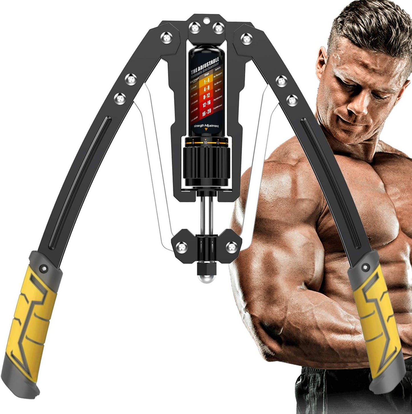 TwisterPro Adjustable Hydraulic Arm Exerciser – 10 to 200KG Upper Body Strength Trainer