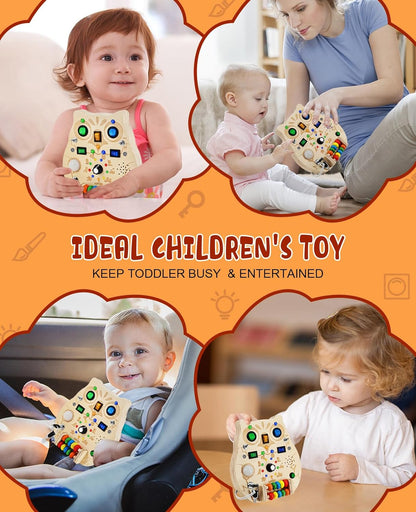 SparkOwl Wooden Light Board – Kids LED Learning Toy