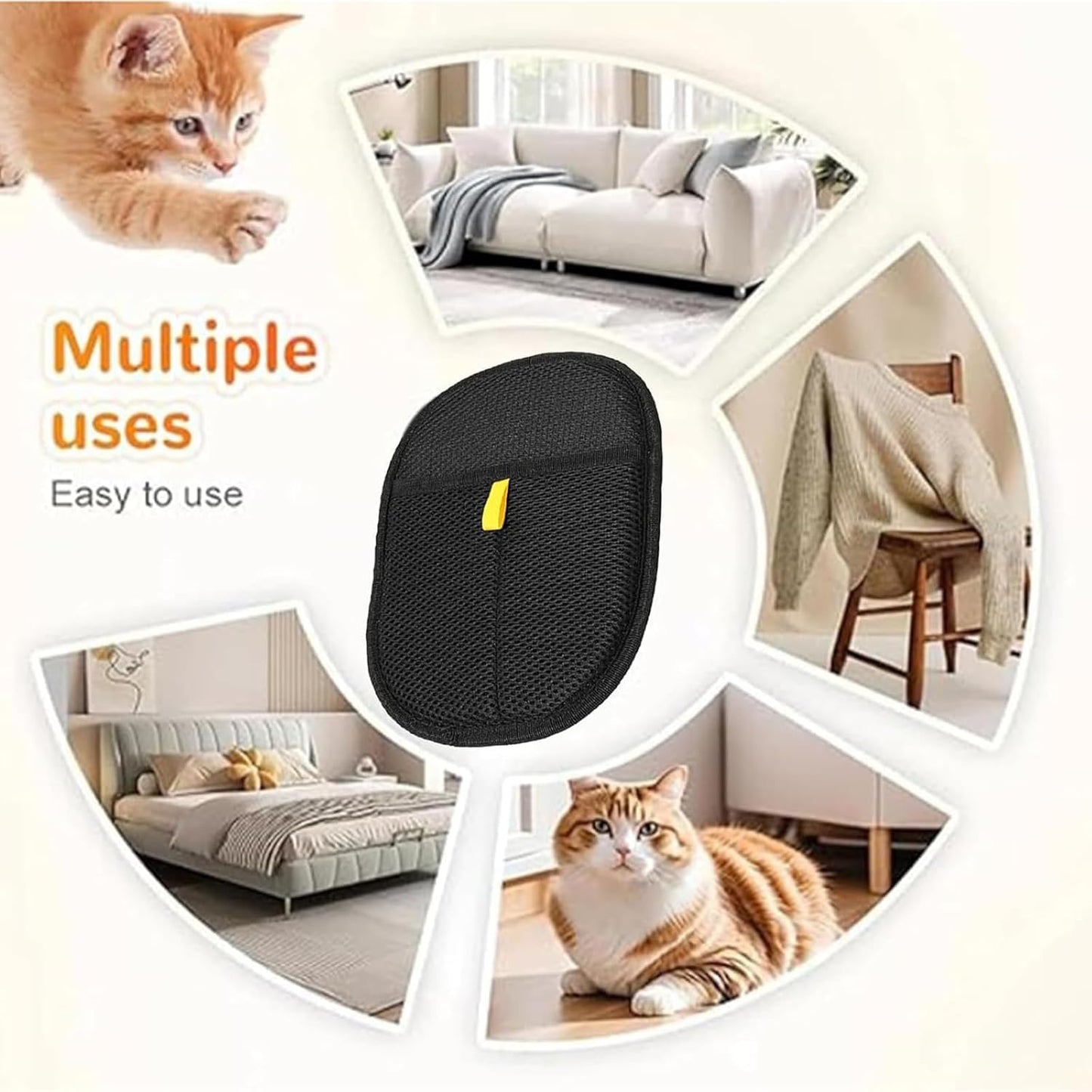 FurEase – Pet Hair Removal Glove for All Coat Types | Gentle Grooming & Shedding Solution