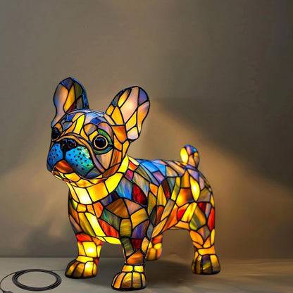 GlowPaw Dog Tribute Lamp – Handmade Acrylic Night Light for Dog Lovers (USB Powered)