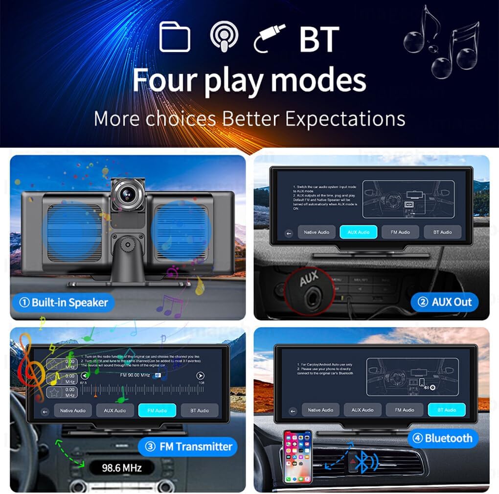 CarVision Pro – Smart Car Display with Apple CarPlay, Android Auto & Dash Camera