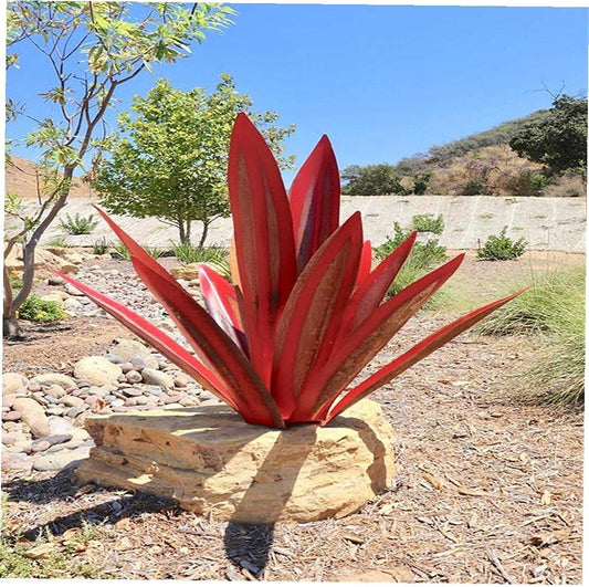 Eternal Agave – Handcrafted Rust-Proof Metal Garden Sculpture for Indoor & Outdoor Decor