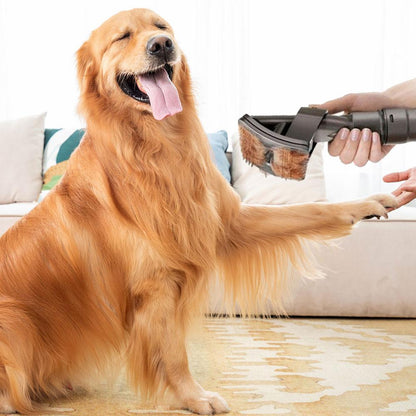 DogCatFri VacuumBrush – Pet Grooming Vacuum Brush Attachment for Easy Hair Removal