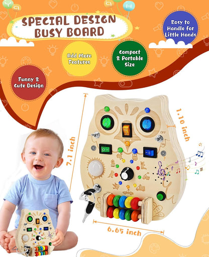 SparkOwl Wooden Light Board – Kids LED Learning Toy