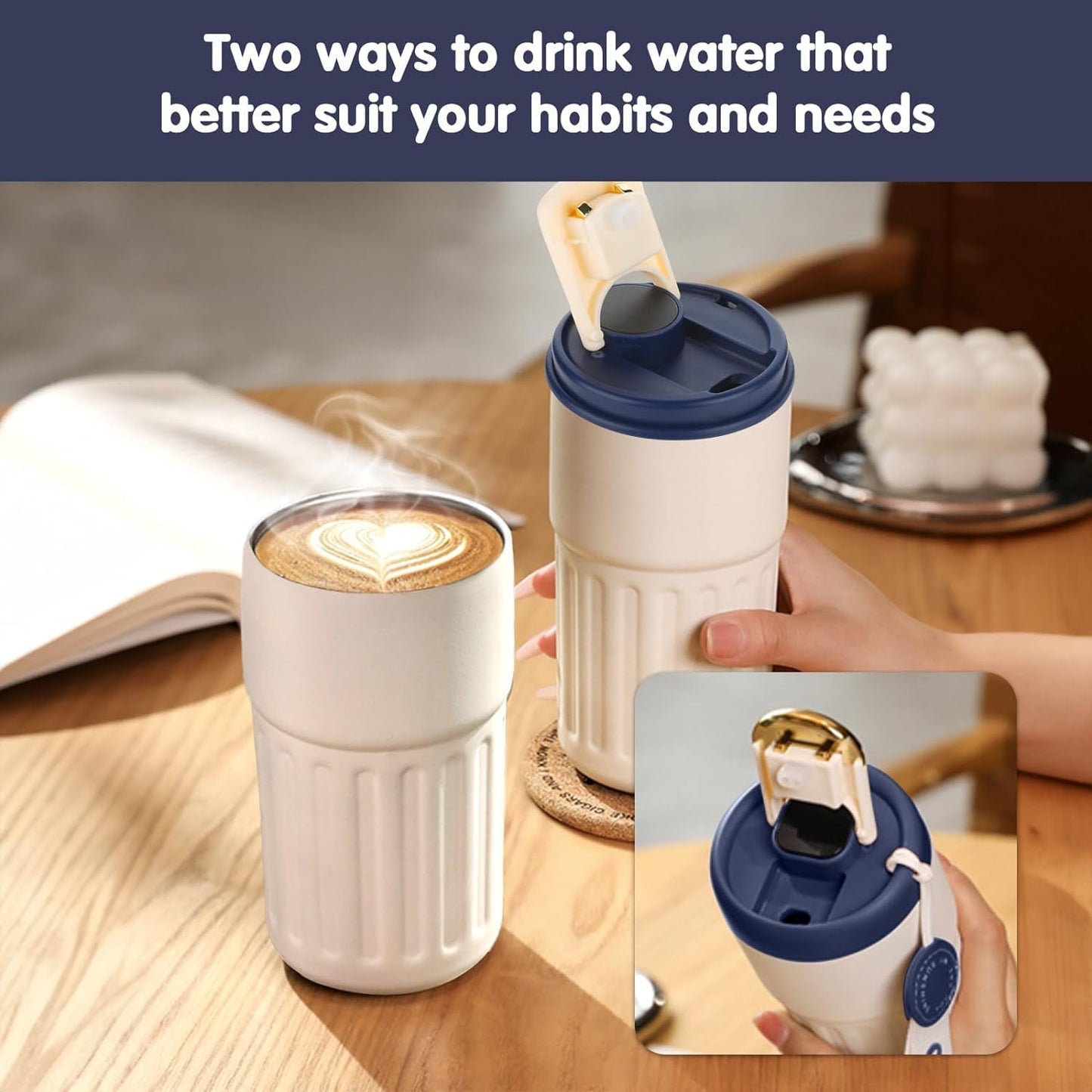 IsoCup Smart Stainless Steel Thermal Bottle with Digital Temperature Display – 450ml Insulated Travel Mug