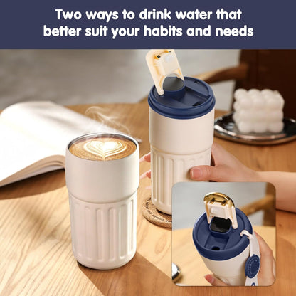 IsoCup Smart Stainless Steel Thermal Bottle with Digital Temperature Display – 450ml Insulated Travel Mug