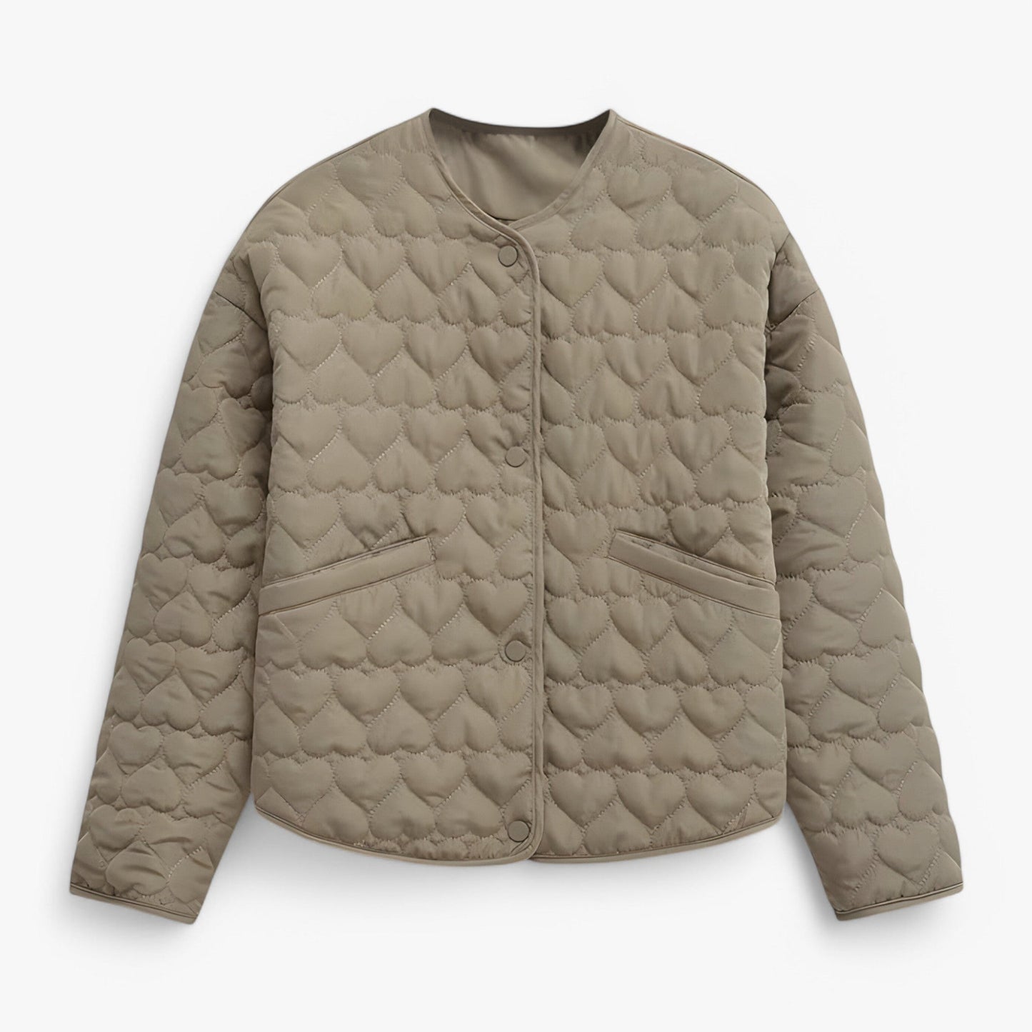 Evelyn | Quilted Heart Jacket – Versatile Warmth for Autumn & Winter