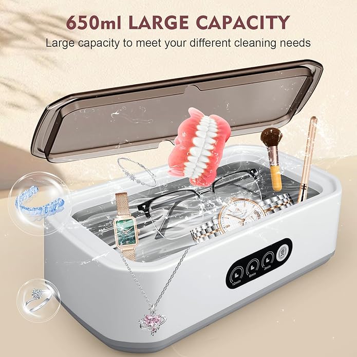 Zyniq Ultrasonic Cleaner – Fast & Effective Deep Cleaning for Jewellery, Glasses, Watches & More