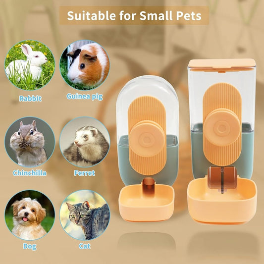 BunnyMate Automatic Rabbit Food & Water Dispenser Set – Cage Mountable Feeder for Small Pets