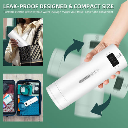 Portable Electric Travel Kettle | Compact Stainless Steel Smart Kettle with LCD