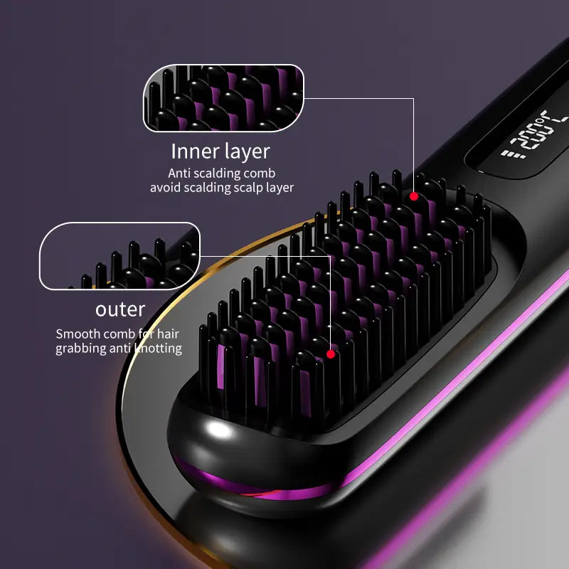 Portable Hair Styling Brush | Smooth & Healthy Hair Anytime, Anywhere