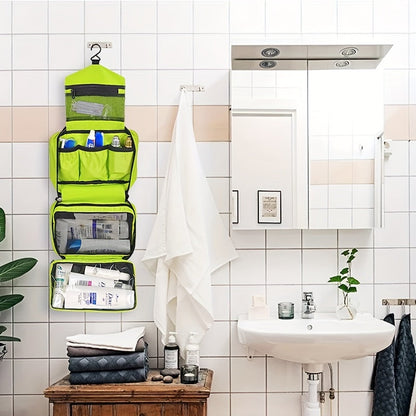 Compact Hanging Toiletry Organiser – Travel Bathroom Storage Bag