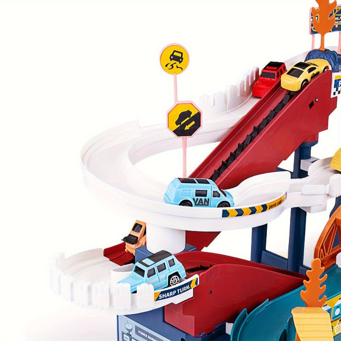 DinoRace Adventure Track Set – Dinosaur-Themed Race Track with Cars for Kids