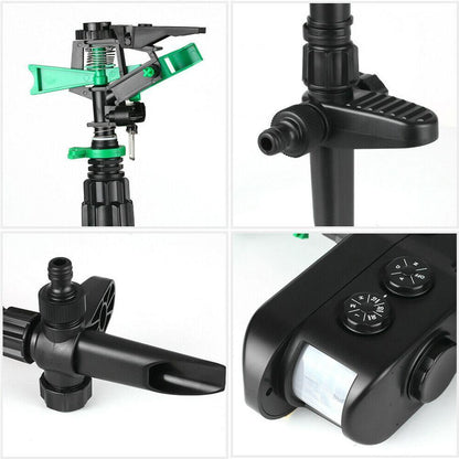 Solar Powered Motion Activated Sprinkler for Deer and Garden Pest Deterrent