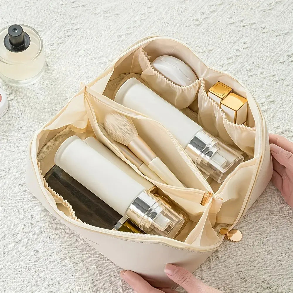 Luxury Makeup and Toiletry Bag – Travel Cosmetic Organiser with Multiple Compartments