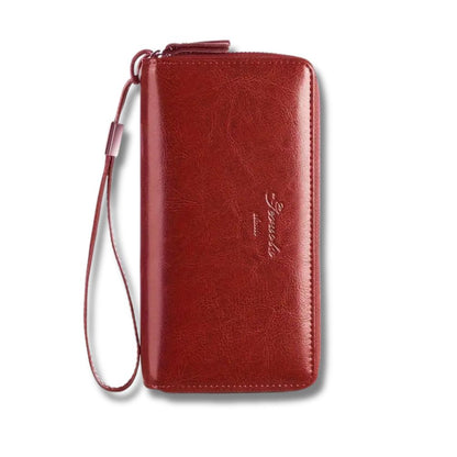 Naya RFID Leather Travel Wallet – Phone Pouch Clutch with Passport & Card Holder
