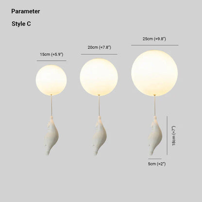 CloudBear Kids Ceiling Light – Bear & Balloon LED Pendant Lamp for Nursery and Bedroom Decor