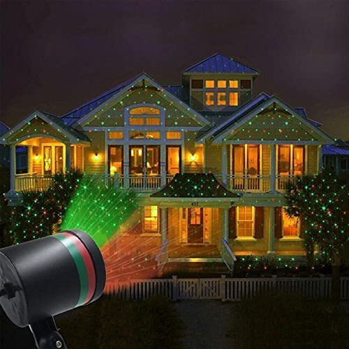 StarGlow Laser Projector Light – Red & Green Outdoor Laser Show for Home & Garden