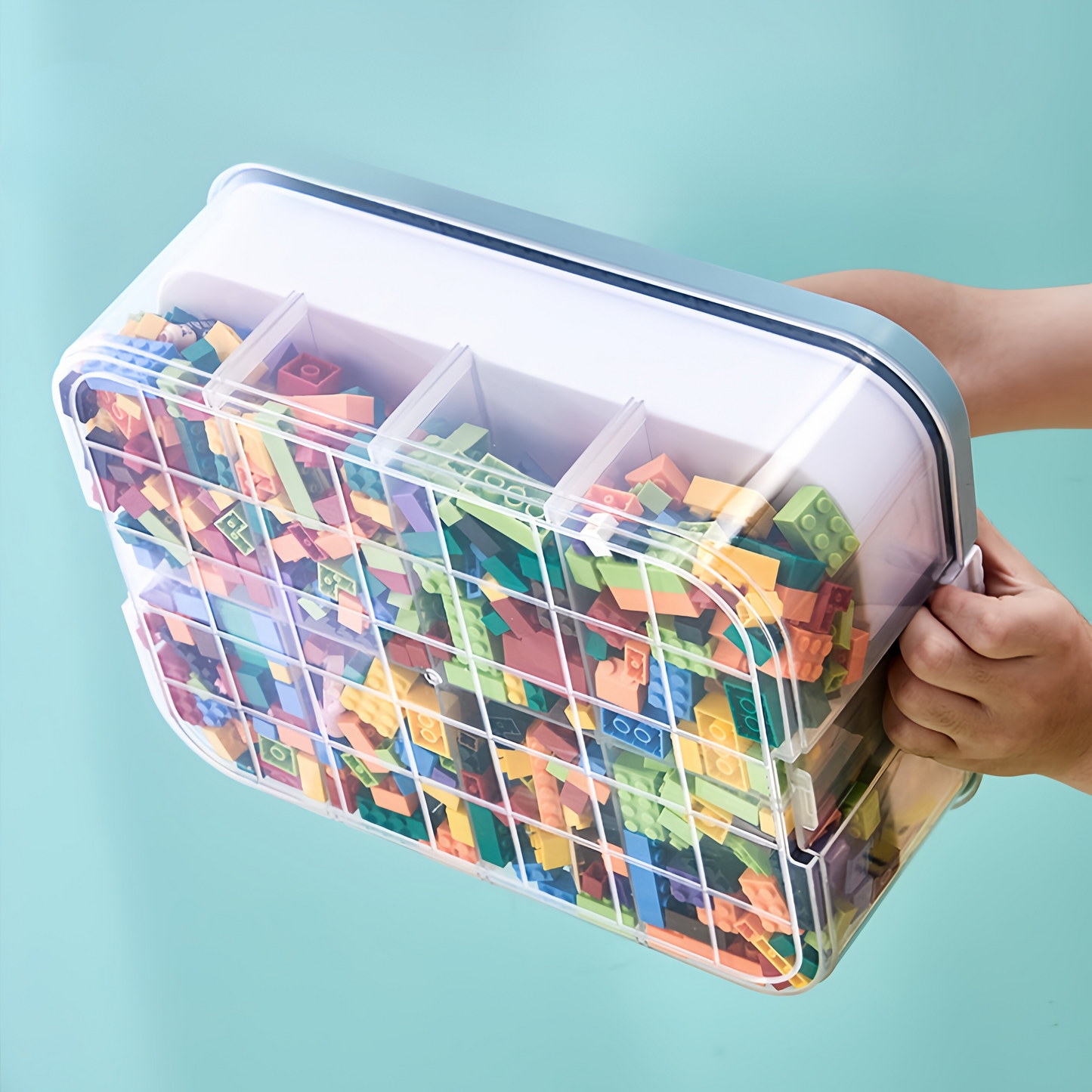 Stackable Storage Organizer Box with Lid – Multi-Layer Storage for Toys, Snacks & Everyday Essentials