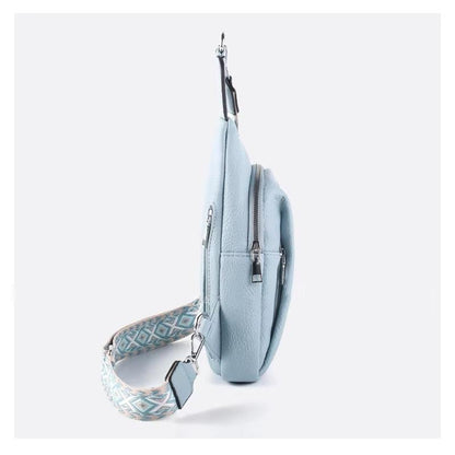 Lily Geometric Strap Leather Crossbody Sling Bag – Stylish Compact Shoulder Bag for Women