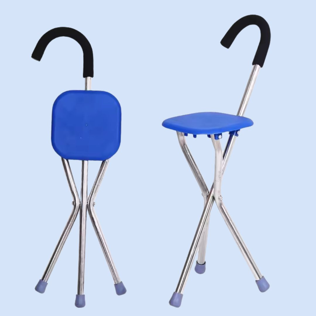 CrutchSeat Folding Stool for Crutch Users – Ergonomic, Lightweight & Portable Seating Support