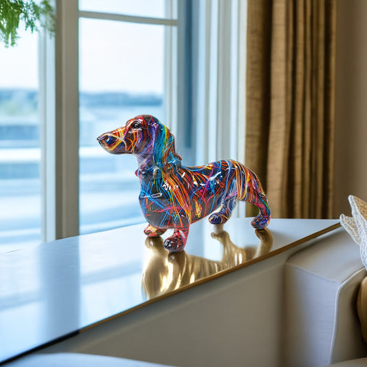 Dachshund Delight – Colourful Dachshund Ornament for a Playful Touch at Home