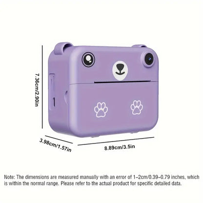 SnapKid Instant Print Camera for Kids – 1080P HD Photo & Video with Printing Paper & USB Charger