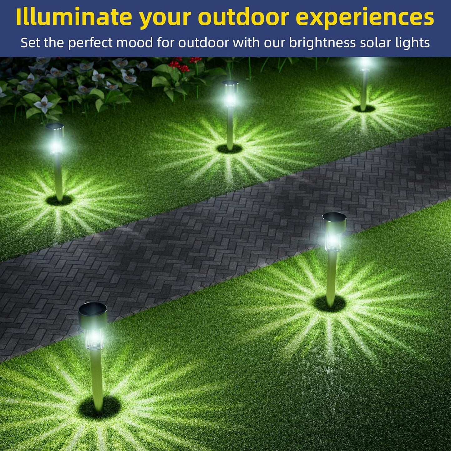 SolarGlow Outdoor Garden Lights – Waterproof Solar-Powered Pathway Lighting for Yard, Patio & Landscaping