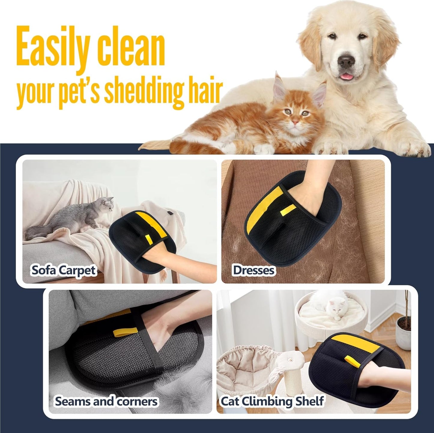 FurEase – Pet Hair Removal Glove for All Coat Types | Gentle Grooming & Shedding Solution