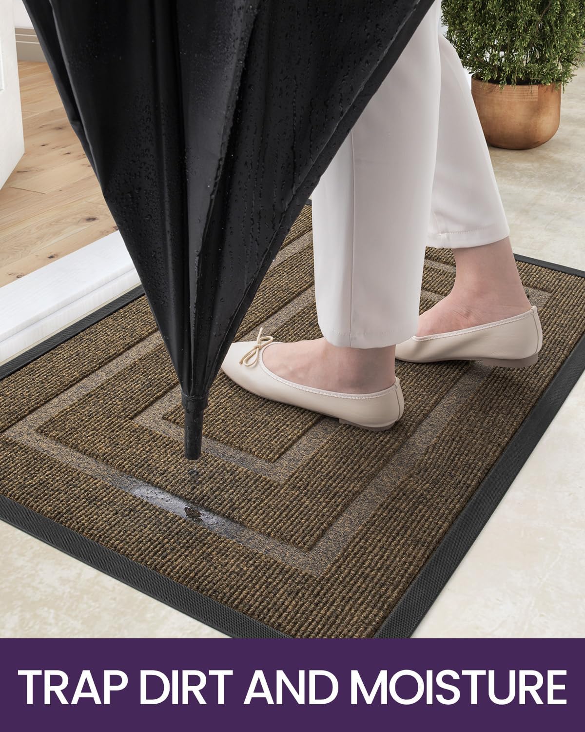 Heavy-Duty Indoor Outdoor Doormat – Waterproof, Non-Slip & Dirt-Resistant Entry Mat