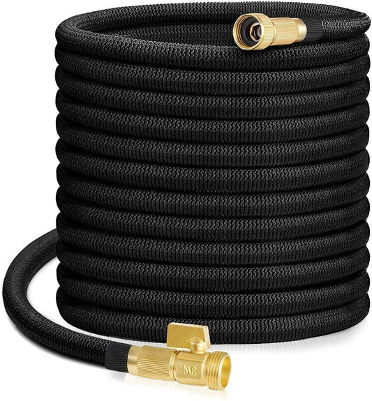 AquaFlex Expandable Garden Hose – Lightweight, Flexible, Leakproof Water Hose with Brass Connectors