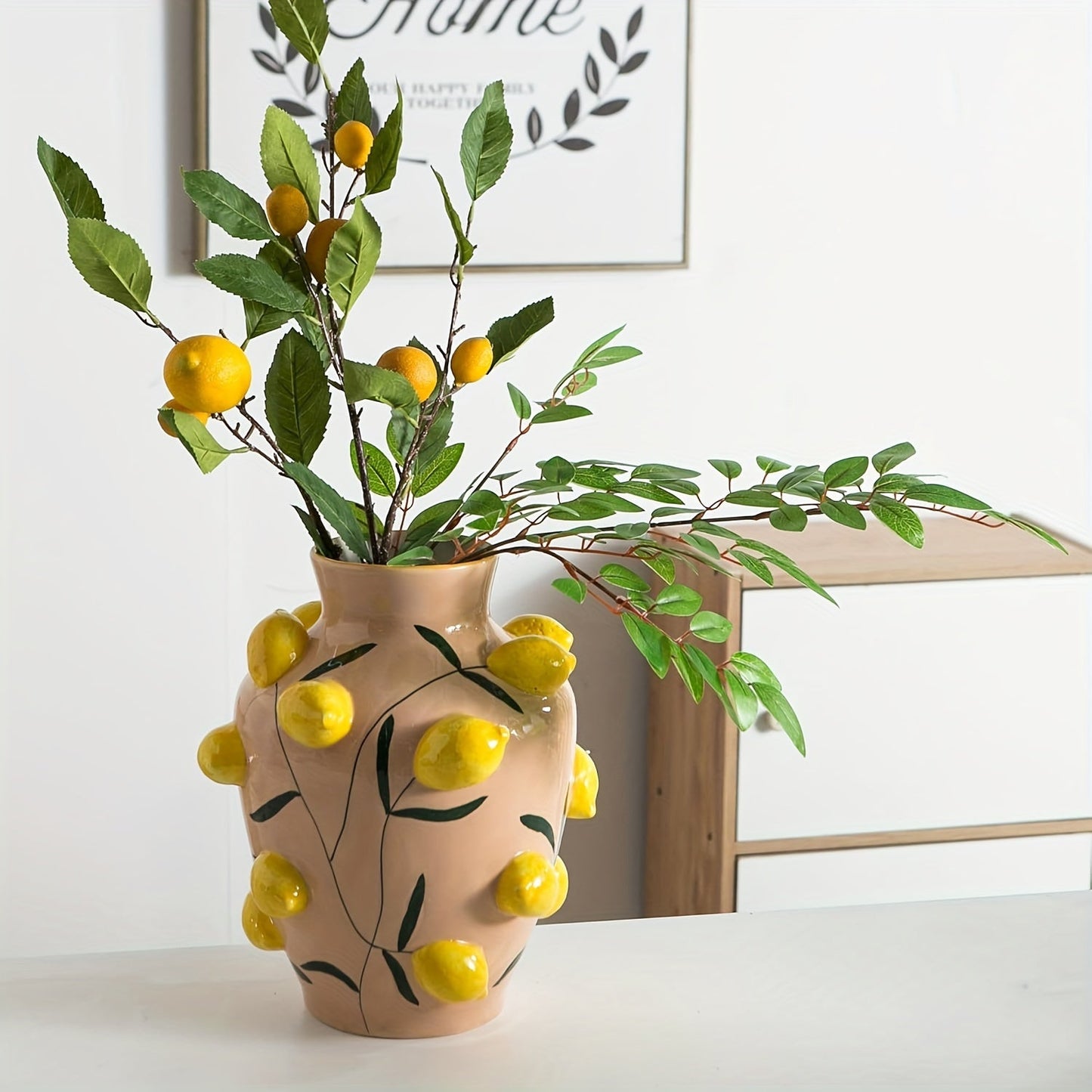 Tropical Handmade Vase – Vibrant Decorative Accent for Home & Office