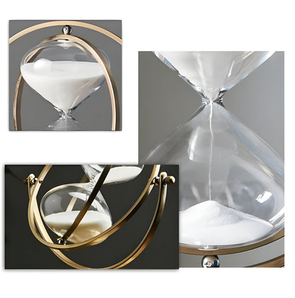 GracefulTime Clock – Luxury Hourglass with Elegant Gold Frame & Timeless Design