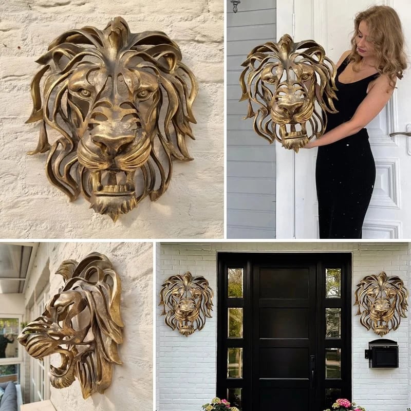 Metal Lion Head Wall Art – Bold & Elegant Metal Wall Décor for Indoors and Outdoors