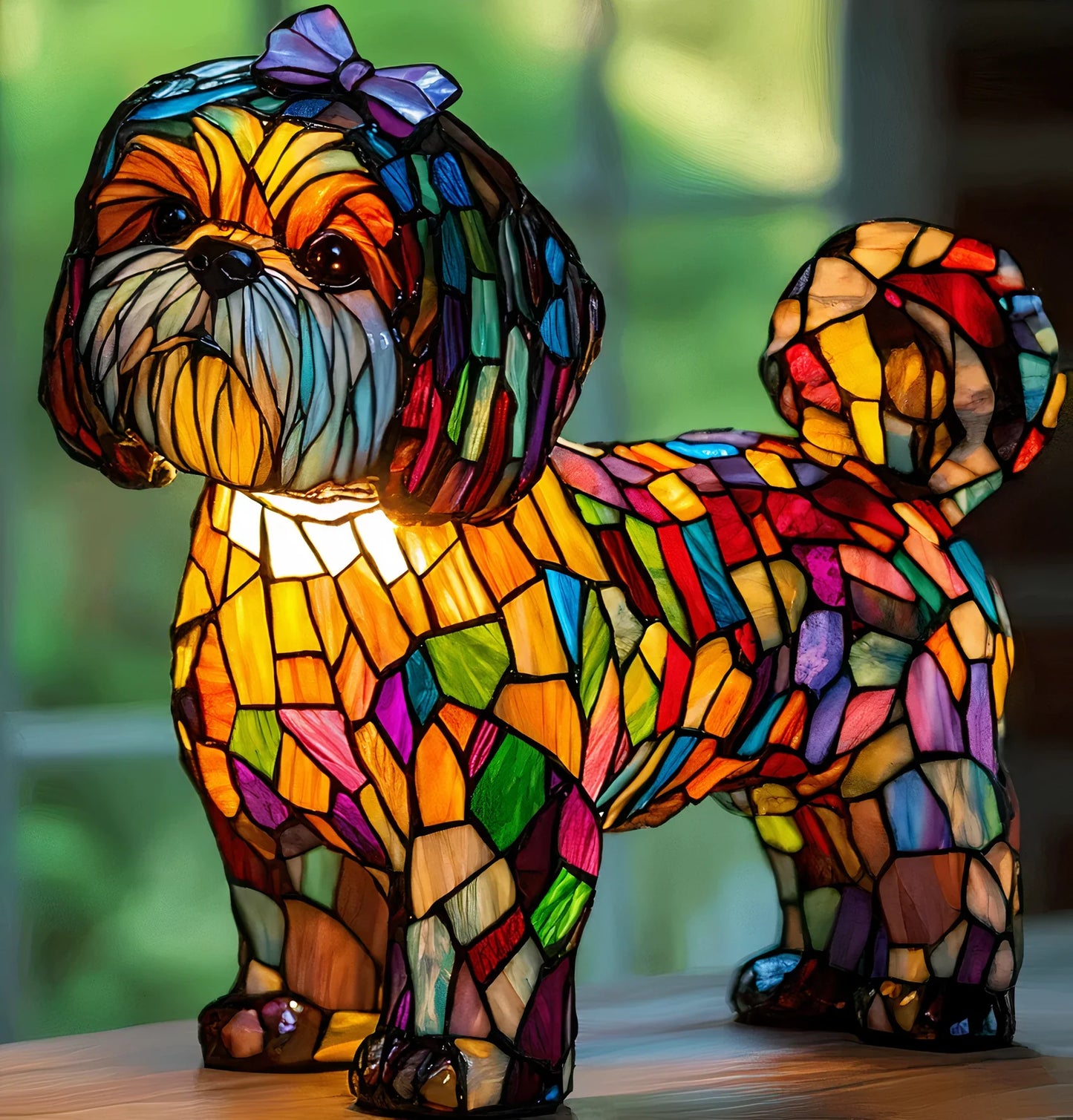 GlowPaw Dog Tribute Lamp – Handmade Acrylic Night Light for Dog Lovers (USB Powered)