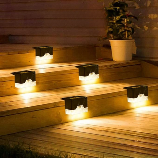 Self-Adhesive Solar Outdoor Lights – Waterproof Wall-Mounted LED Step Lamps for Gardens, Patios & Pathways