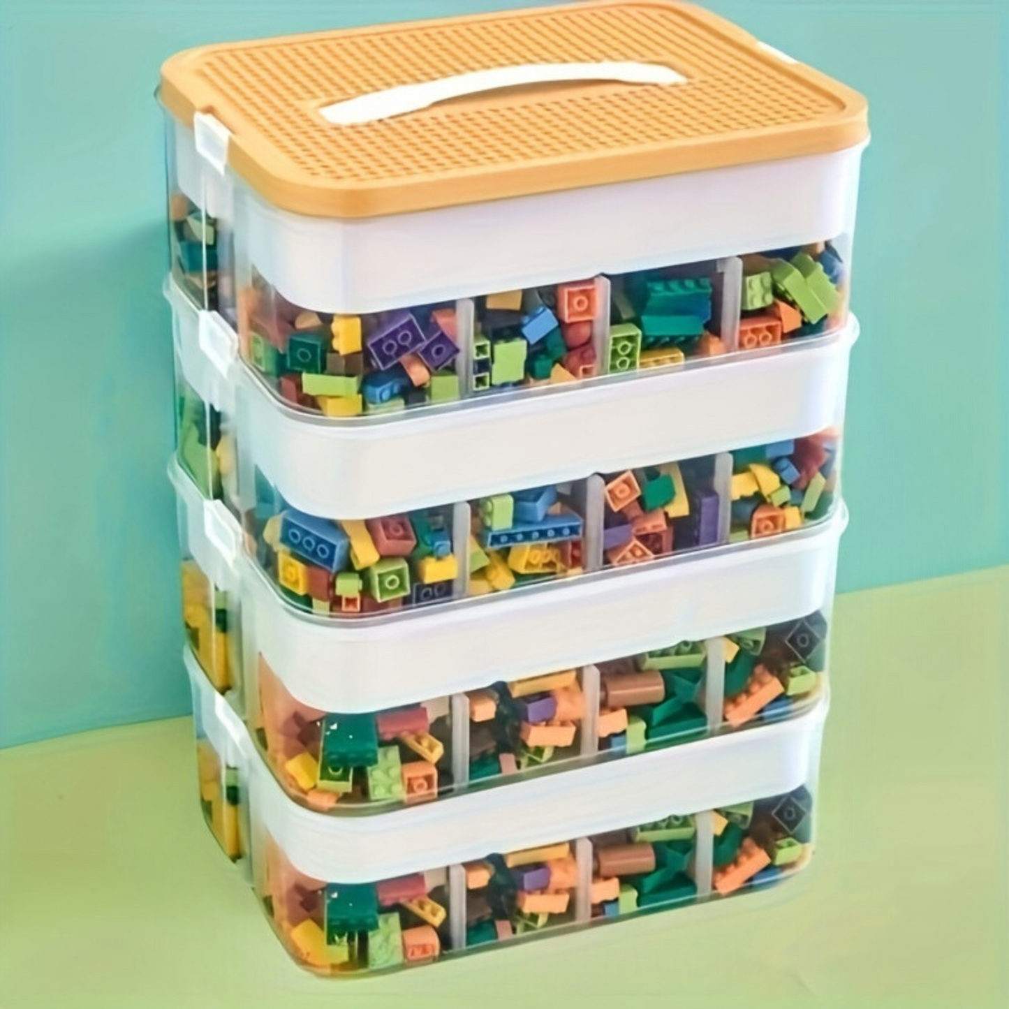 Stackable Storage Organizer Box with Lid – Multi-Layer Storage for Toys, Snacks & Everyday Essentials