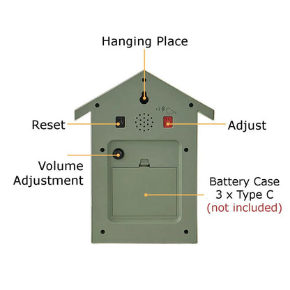 Modern Cuckoo Wall Clock – Elegant Minimalist Design with Hourly Cuckoo Sound
