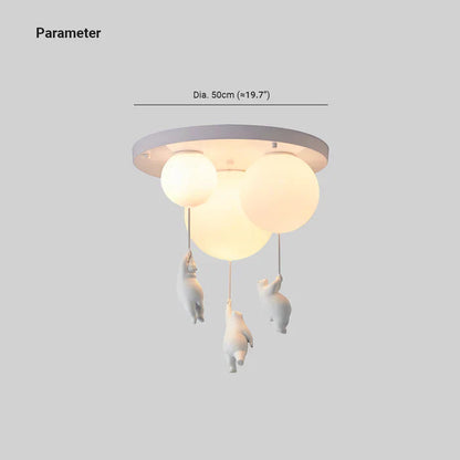 CloudBear Kids Ceiling Light – Bear & Balloon LED Pendant Lamp for Nursery and Bedroom Decor