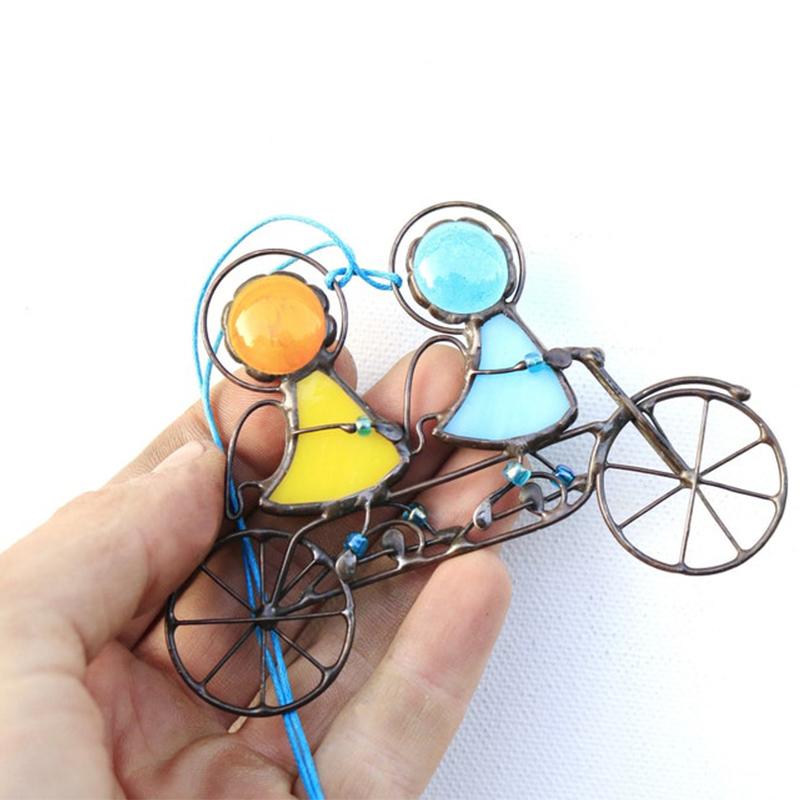 Stained Glass Sun Catcher – Hand-Painted Hanging Angel Window Ornament