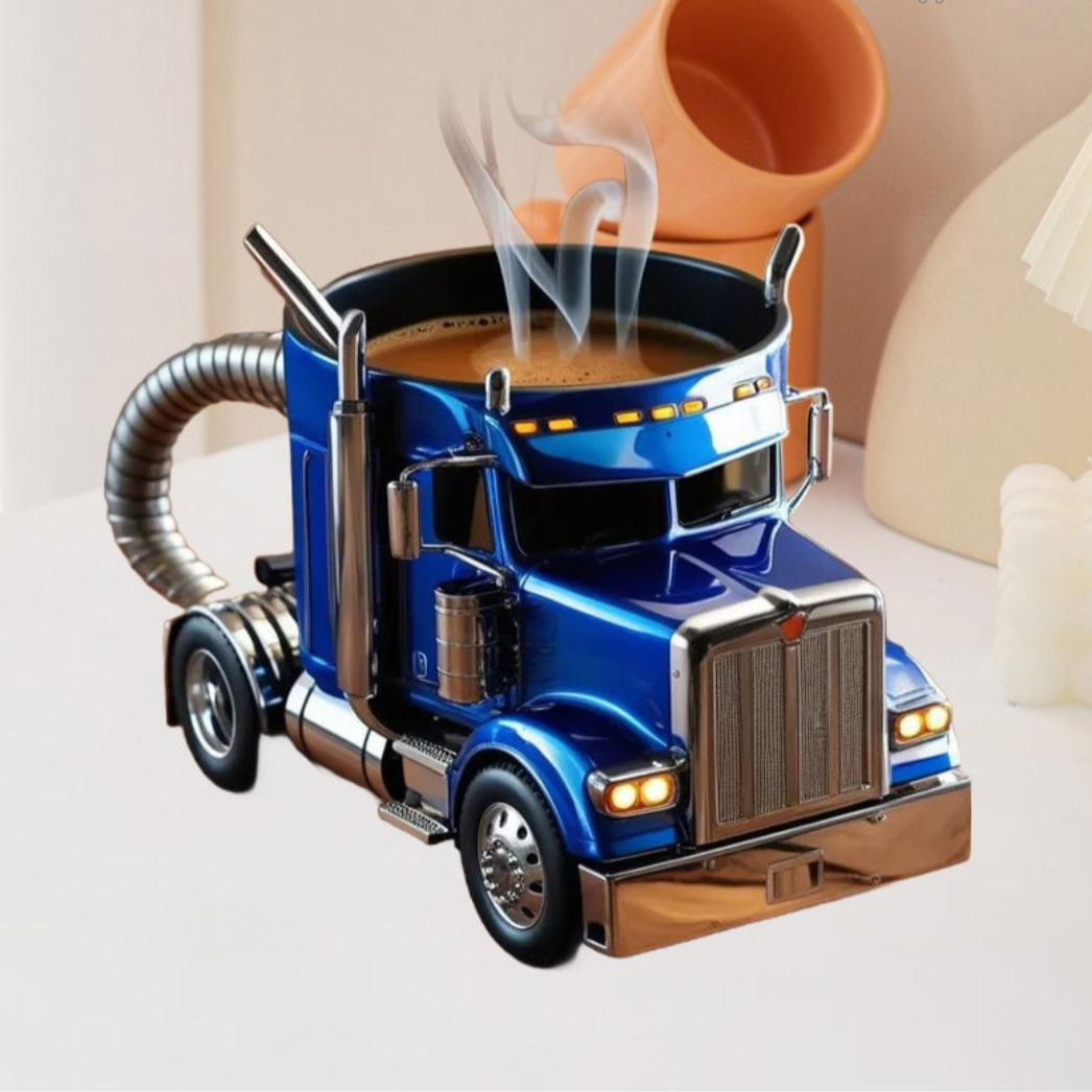 Luxury Ceramic Truck Coffee Mug – Handcrafted Driver Gift | 12–16oz in 6 Colours