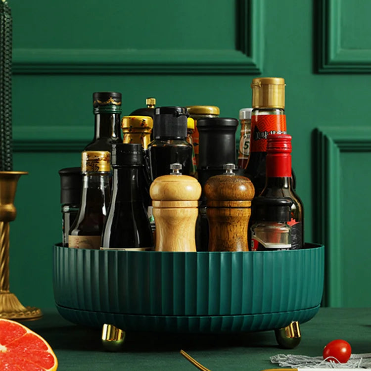 Rotating Storage Rack – 360° Swivel Organiser for Kitchen & Home