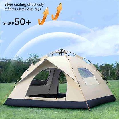 QuickCamp 4-Person Pop-Up Tent with UV Protection – Instant Setup Camping Shelter