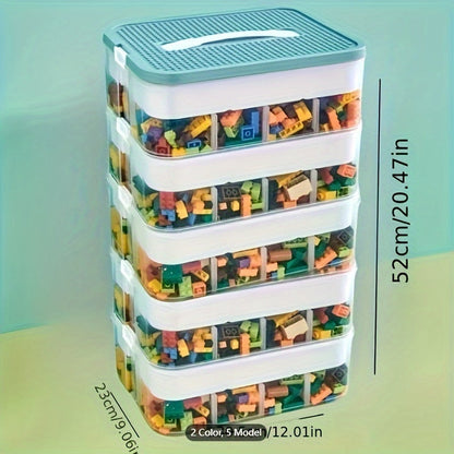 Stackable Storage Organizer Box with Lid – Multi-Layer Storage for Toys, Snacks & Everyday Essentials